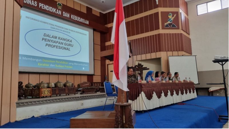 Tim BPPG dan LPSP memberikan pendampingan kepada guru-guru di Madiun tentang Penyusunan Modul P5.